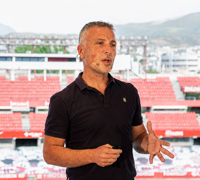 Professional football coach portrait